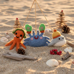北京仓｜Felt So Good-Christmas Sealife-海洋小分队 羊毛毡 圣诞挂件（3件套）［英国设计师］