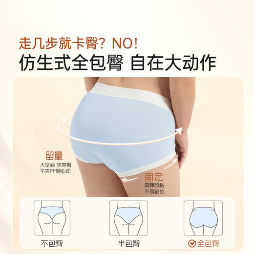 奶糖派【零感裤】零染棉大码内裤新款纯棉高腰加长档10A抗菌胖mm女士三角裤 商品图3