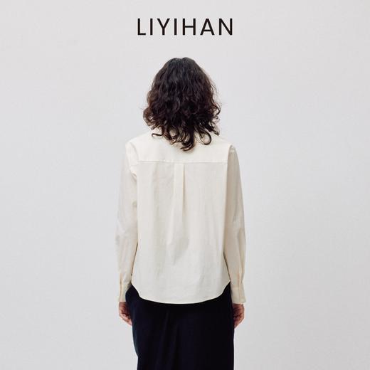 LIYIHAN 2026春季新款棉质刺绣通勤衬衫黄色女长袖上衣小众设计感 商品图4