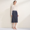 EITIE爱特爱复古亮丝牛仔a字显瘦通勤百搭2026春季新款半身裙A2606107 商品缩略图3