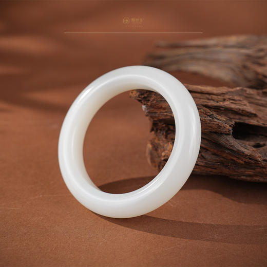【白苏】羊脂白玉手镯（53.7）mm 商品图5