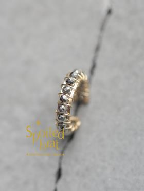 SpoiledBrat Jewelry镀银铁矿石耳骨夹