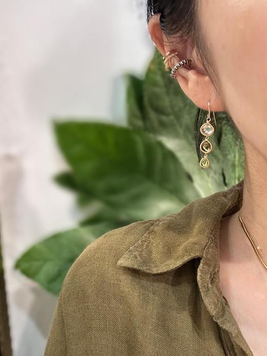 SpoiledBrat Jewelry镀银铁矿石耳骨夹 商品图5