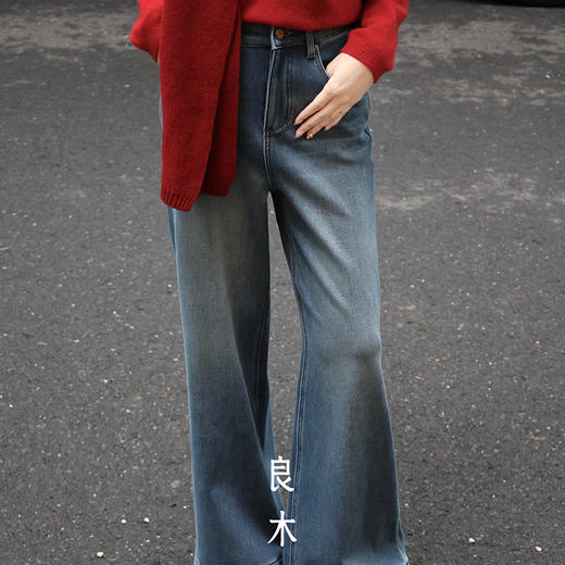 【特价不退换】【预售7天/加绒】良木礼阔腿牛仔裤（小青筒）（1324） 商品图2