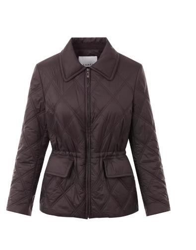 朗姿 【羊毛填充】轻薄款简约短款高端菱格棉服外套 LCFD98PJK942N4D 商品图6