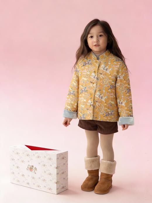 盛唐牡丹 | Kids蓝灰色马跃新春双穿外套&PeaceBio面霜&身体乳×东方境礼盒 商品图0