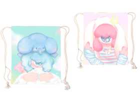 锦江丨CandyMoon丨冰淇淋人lulu双面束口背包