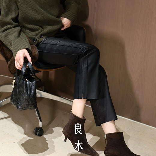【预售7天】良木礼羊皮烟管裤（皮面）（Q259301） 商品图4
