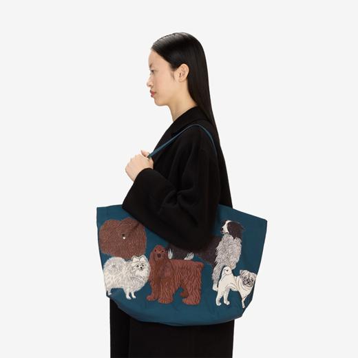 北京仓｜Inoui Editions-Toutou-小狗 蓝色 双面 托特包［法国设计师］ 商品图0