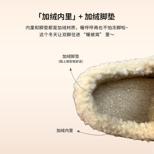 西村名物2025年冬季新款厚底防滑厚绒内里舒适保暖勃肯鞋毛毛鞋T25DM40111 商品图13
