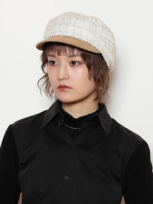 北京仓｜CA4LA-KATRINA-粗花呢 海军帽（白色）［日本设计师］ 商品图9