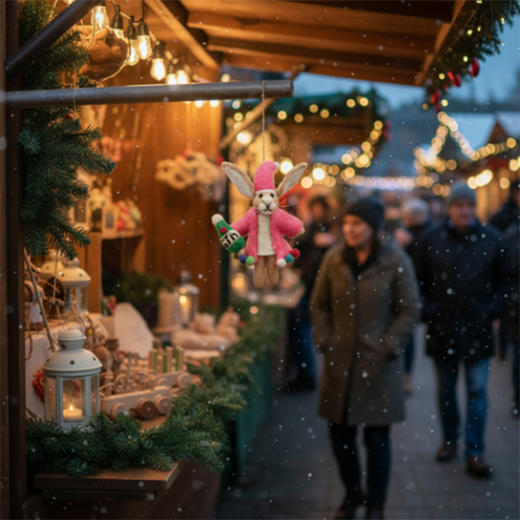 北京仓｜Felt So Good-Christmas Party Animal-派对达人兔子 羊毛毡 圣诞挂件［英国设计师］ 商品图4