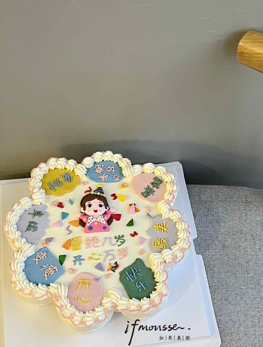 「女士」手绘干杯蛋糕 图案可定制 不定制人物随机 商品图0