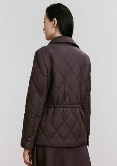 朗姿 【羊毛填充】轻薄款简约短款高端菱格棉服外套 LCFD98PJK942N4D 商品图1