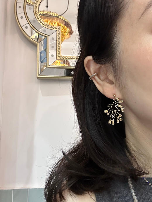 SpoiledBrat Jewelry镀银铁矿石耳骨夹 商品图3
