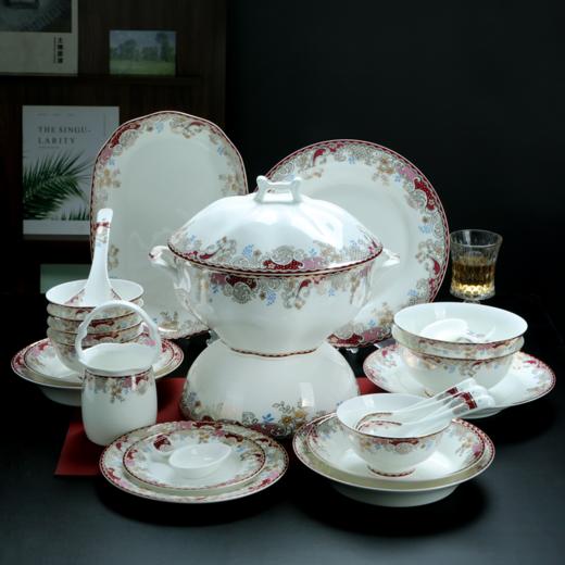 品物攸宜海鳗花园10人62头骨瓷餐具 商品图0