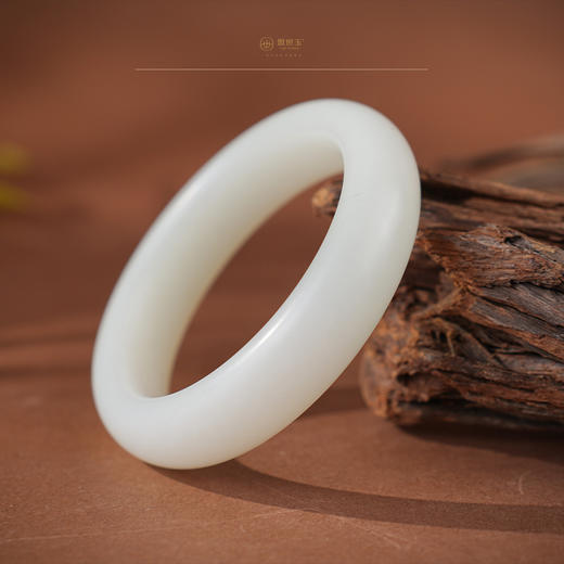 【芙兮】羊脂白玉手镯（56.9）mm 商品图0