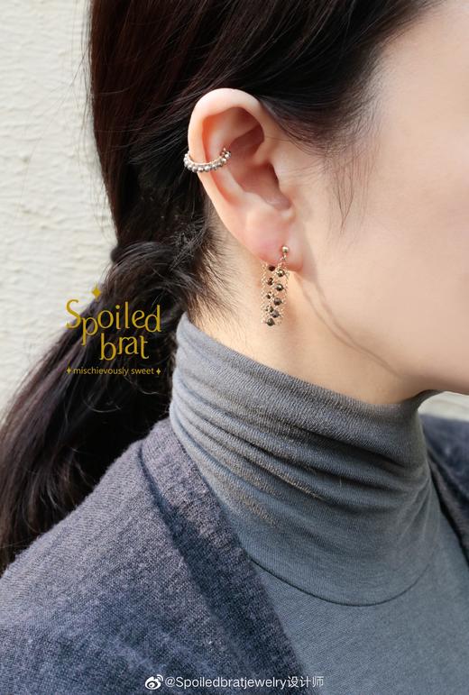 SpoiledBrat Jewelry镀银铁矿石耳骨夹 商品图1
