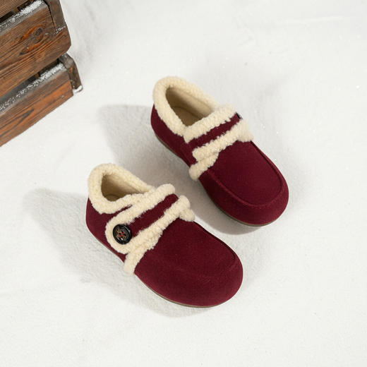 西村名物2025年冬季新款厚底防滑厚绒内里舒适保暖勃肯鞋毛毛鞋T25DM40111 商品图2