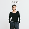 LIYIHAN 2026春新款醋酸羊绒圆领灰色打底针织衫女毛衣小众设计感 商品缩略图3