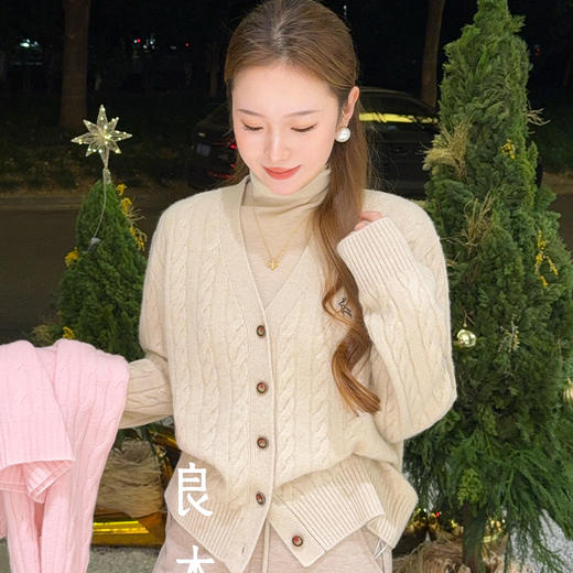 【预售7天】良木礼山羊绒开衫（2458F） 商品图0