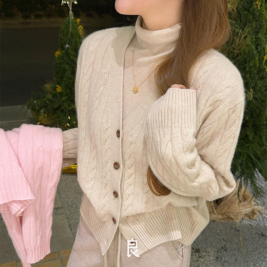 【预售7天】良木礼山羊绒开衫（2458F） 商品图1