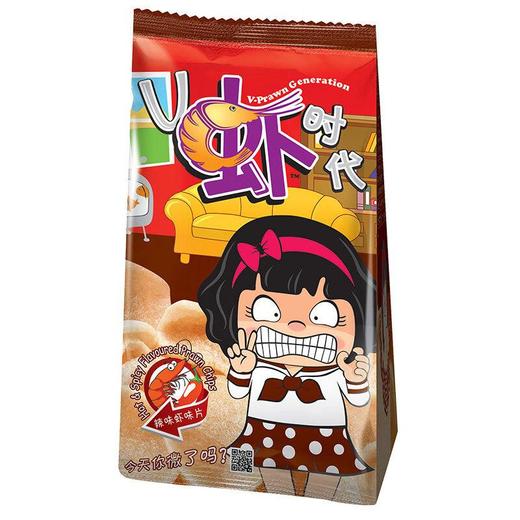 V虾时代 辣味虾味片70g/袋 膨化零食 商品图0