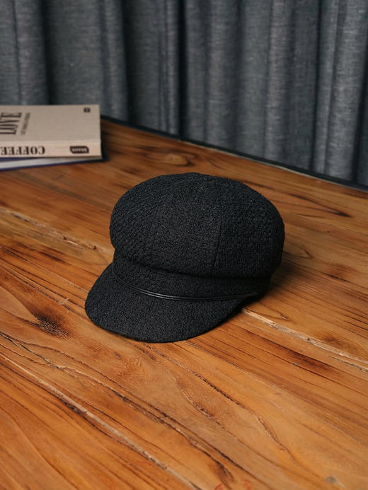 北京仓｜CA4LA-DIDO T-粗花呢 报童帽（黑色）［日本设计师］ 商品图1