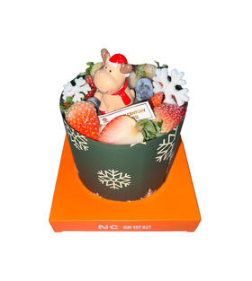 （四寸圣诞蛋糕）圣诞初雪青松