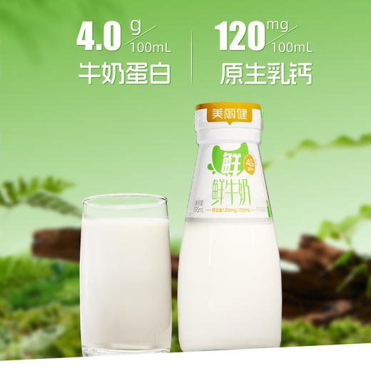 【每日鲜配】美丽健牌瓶装鲜牛奶195mL（低温鲜奶，月套餐，每日配送） 商品图4