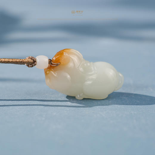 「年礼优选」【赤云】糖羊脂白玉马挂件 商品图0