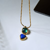 北京仓｜Goossens Paris-RENAISSANCE-湖水绿 宝蓝色 爱心 吊坠 项链［法国设计师］ 商品缩略图0