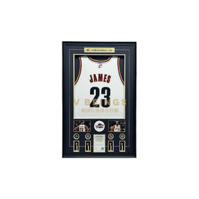 收藏系列 詹姆斯 骑士队23号白色 亲笔签名球衣 