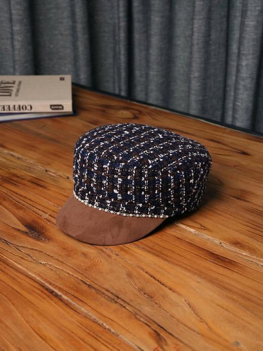 北京仓｜CA4LA-KATRINA-粗花呢 海军帽（海军蓝色）［日本设计师］ 商品图1