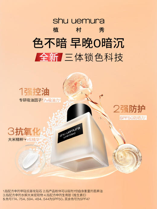 植村秀 【国际版/本土版】小方瓶粉底液 35ml（油皮天选） 商品图1