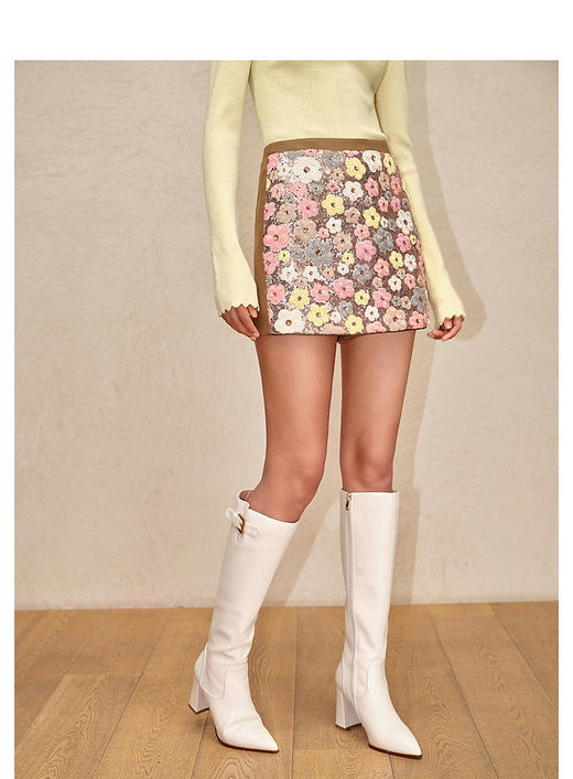 MAXRIENY复古华丽感珠片绣缤裙裤(MC88PA786) 商品图2