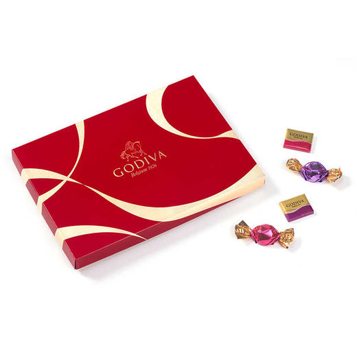 歌帝梵精选巧克力礼盒18颗装145g/043478 小方黑巧5片小方牛奶巧克力5片松露牛奶巧克力4颗松露黑巧克力4颗 商品图0