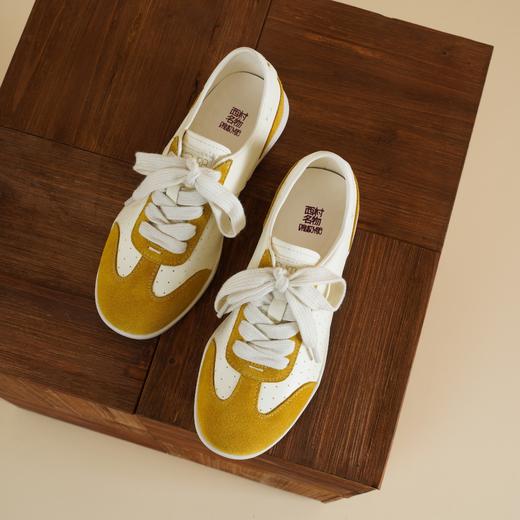 【牛皮革】西村名物2026年春季新款舒适透气厚底防滑超轻系带拼色德训鞋X26AM17281 商品图0