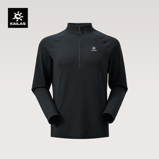 KAILAS凯乐石 XM3 男款半开胸立领美丽诺羊毛T恤 KG2537111 商品图0