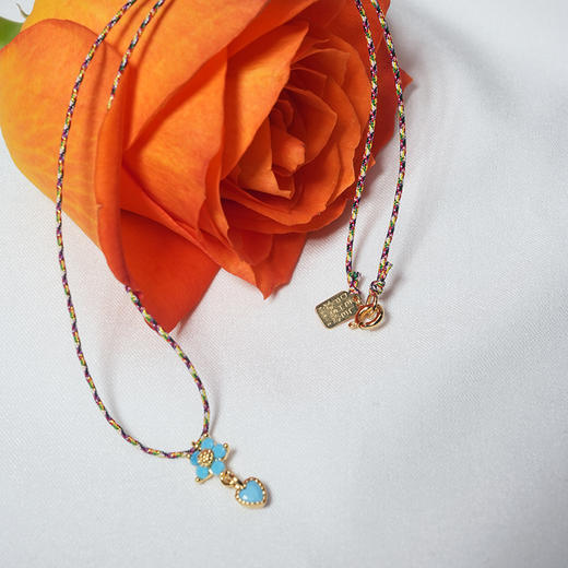 北京仓｜DELPHES-花朵 爱心 松石 吊坠 项链［法国设计师］ 商品图5