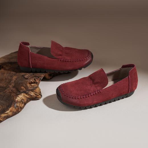 【牛皮革】西村名物2026年春季新款舒适平底软底软面豆豆鞋深口单鞋X26AM17581 商品图5