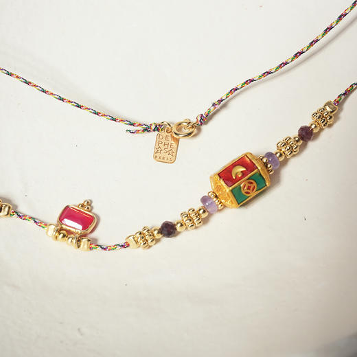 北京仓｜DELPHES-百宝盒 珐琅 紫水晶 石榴石 项链［法国设计师］ 商品图5