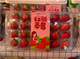 24颗红颜草莓一盒