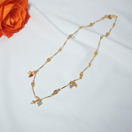 北京仓｜DELPHES-紫水晶 松石 红色 项链［法国设计师］ 商品图1