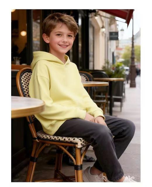 女王节抢购价-不支持退  中大童 3HREE CAT 品牌高支棉彩色系列毛圈内里100%棉连帽卫衣-喜出 商品图7