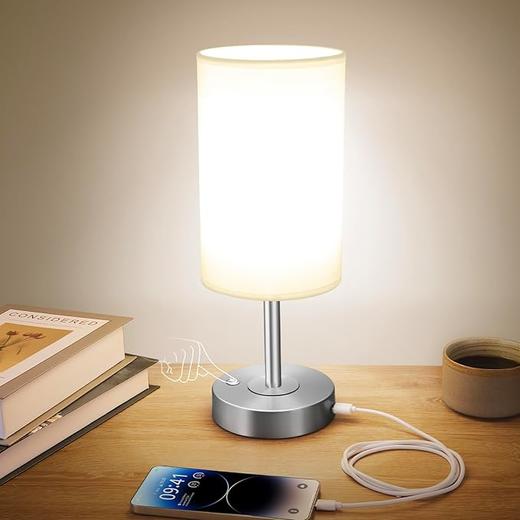 意大利 MADCKDEDRT 充电式LED台灯 纺织布灯罩 金属底座 客厅卧室氛围台灯 商品图0