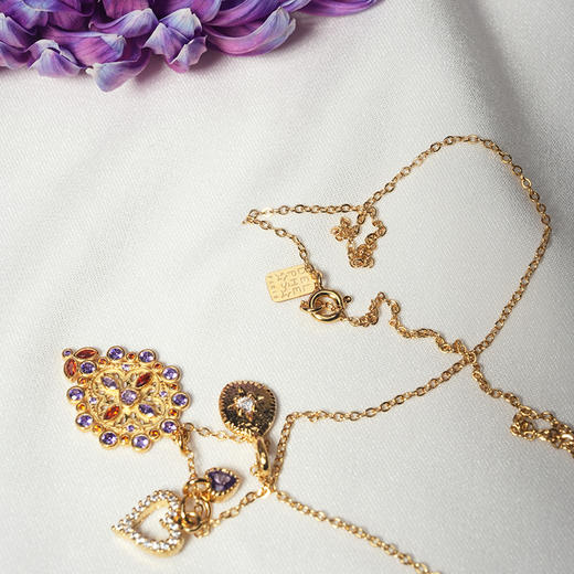 北京仓｜DELPHES-VARESE-瓦雷泽 护符花 紫水晶 吊坠 项链［法国设计师］ 商品图2