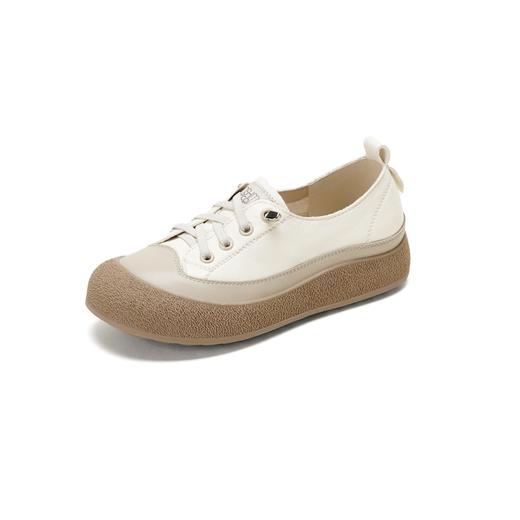 【牛皮革】西村名物2026年春季新款舒适透气厚底防滑系带休闲小板鞋小白鞋X26AM17261 商品图8