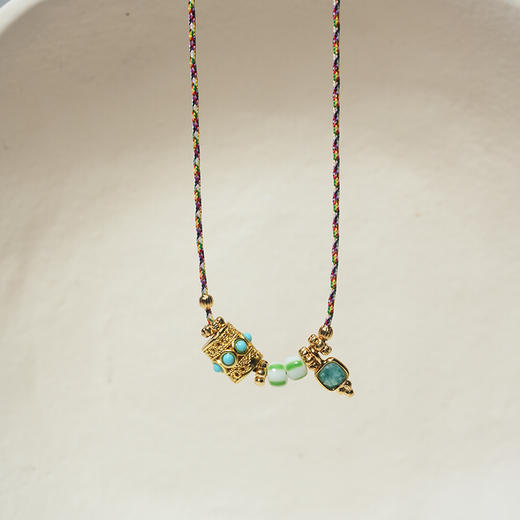 北京仓｜DELPHES-VARESE-瓦雷泽 祈祷轮 松石 绿宝石 项链［法国设计师］ 商品图1