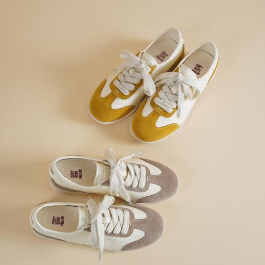 【牛皮革】西村名物2026年春季新款舒适透气厚底防滑超轻系带拼色德训鞋X26AM17281 商品图4
